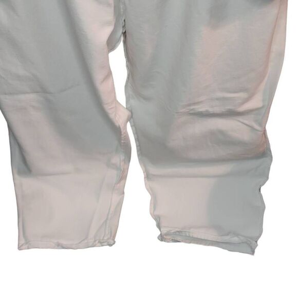 AU Cotton Women's High Rise Elastic Waistband Mom Jeans White Small Petite - Picture 6 of 13